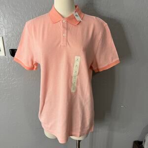 Banana Republic Men's Cotton Pique Polo, Peach Party, M 719664